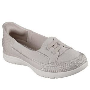 Skechers Women's On-The-Go Flex-Top Notch Hands Free Flat, Taupe, 10